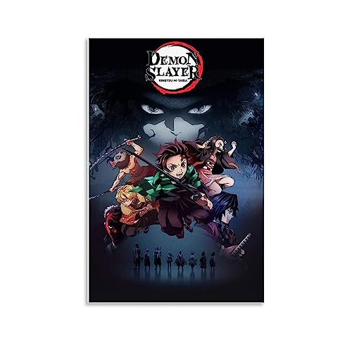 ENILSA Demon Slayer Poster AnimeCanvas Poster Dekorative Malerei Leinwand Wandposter und Kunstdruck Moderne Familie Schlafzimmer Dekor Poster 50 x 75 cm von ENILSA