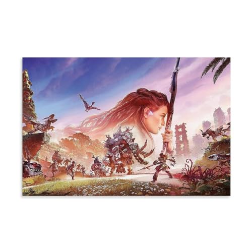 ENILSA Horizon Forbidden West Leinwand-Poster, dekoratives Gemälde, Leinwand-Wandposter und Kunstdruck, modernes Familienschlafzimmer-Dekor-Poster, 60 x 90 cm von ENILSA