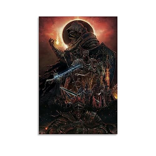ENILSA Lords of Cinder Dark Souls 3 Leinwand-Poster, dekoratives Gemälde, Leinwand-Wandposter und Kunstdruck, modernes Familienschlafzimmer-Dekor-Poster, 40 x 60 cm von ENILSA
