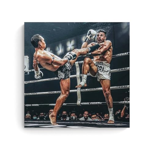 ENILSA Muay Thai Bettle Poster Dekorative Malerei Leinwand Wandkunst Wohnzimmer Poster Schlafzimmer Malerei 24x24inch(60x60cm) von ENILSA