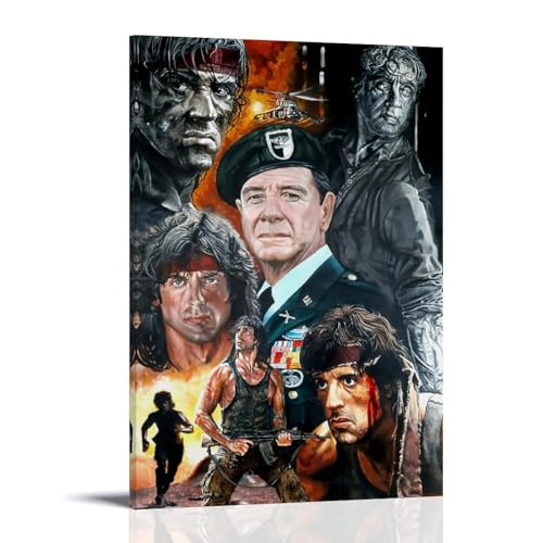 ENILSA Rambo Movie Art Poster Dekorative Malerei Leinwand Wandkunst Wohnzimmer Poster Schlafzimmer Malerei,Wandkunst Bilddruck Moderne Familienzimmer Dekor 24x36inch(60x90cm) von ENILSA