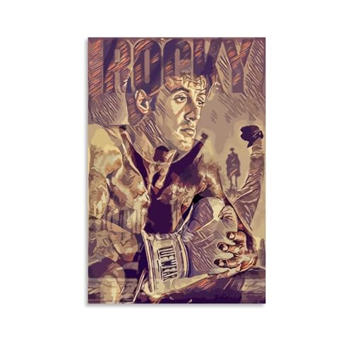 ENILSA Rocky Balboa Color Poster Dekorative Malerei Leinwand Wandkunst Wohnzimmer Poster Schlafzimmer Malerei,Wandkunst Bilddruck Moderne Familienzimmer Dekor 12x18inch(30x45cm) von ENILSA