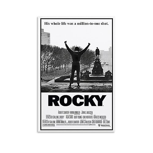 ENILSA Rocky Balboa Klassisches Filmposter, Leinwand-Poster, dekoratives Gemälde, Leinwand-Wandposter und Kunstdruck, modernes Familienschlafzimmer-Dekor-Poster, 40 x 60 cm von ENILSA