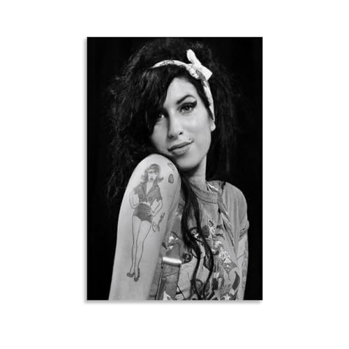 ENILSA Singer Amy Winehouse Art Poster Dekorative Malerei Leinwand Wandkunst Wohnzimmer Poster Schlafzimmer Malerei,Wandkunst Bilddruck Moderne Familienzimmer Dekor 12x18inch(30x45cm) von ENILSA