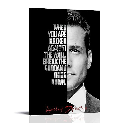 HD Harvey Specter Classic TV Show Motivierendes Leinwand-Poster, dekoratives Gemälde, Leinwand-Wandposter und Kunstdruck, modernes Familienschlafzimmer-Dekor-Poster, 30 x 45 cm von ENILSA