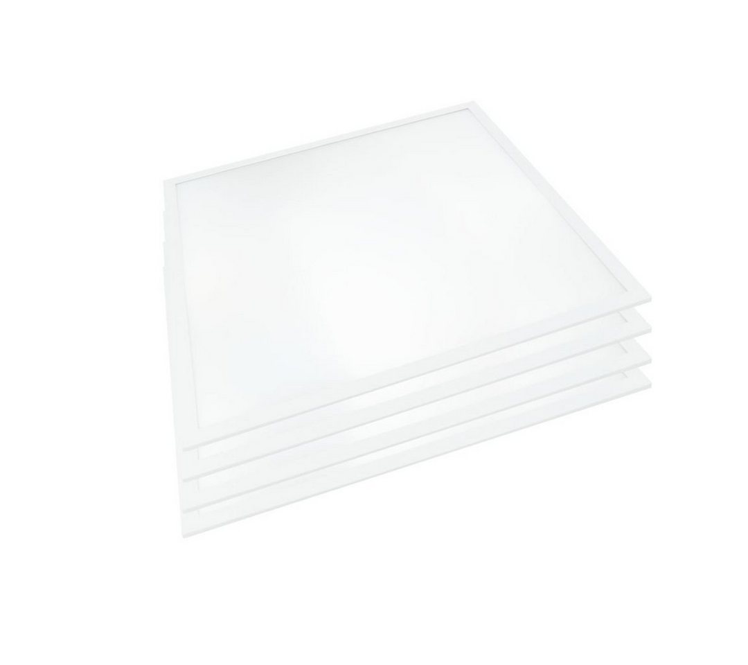 ENOVALITE LED Panel 4er Pack LED Panel, 62x62 cm, 36 W, 3600 lm, 3000 K, UGR<19, TÜV, LED fest integriert, warmweiß von ENOVALITE