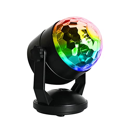 Disco-Lichter in 7 Farben, RGB-Discokugel mit Sound aktivierte Stroboskop-Lichter batteriebetrieben/USB-betriebene Blinklichter, Weihnachten, Geburtstags-Dekorationen von ENUOLI