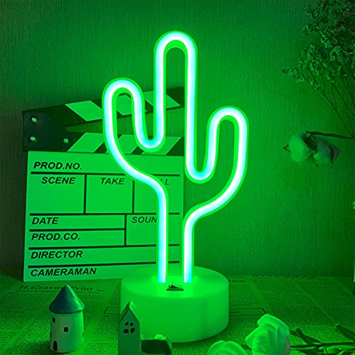 Niedliche Kaktus Neonlichter Kaktus Zeichen Geformter Dekor Licht Batterie & USB Powered LED Nachtlichter Marquee-Zeichen Bester Tischdekor Für Weihnachtsfeier Geburtstagsfeier Kinderzimmer Wohnzimme von ENUOLI
