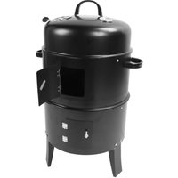 Vertikaler Holzkohle-Rucherofen, 3-in-1, 3-lagiger Grill, Barbecue-Smoker, BBQ-Grill mit Thermometer zum Kochen - Eosnow von EOSNOW