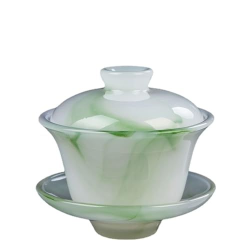 EPASHA Tee-Set, Teekocher, Gaiwan-Tee-Set, Kung-Fu-Teetassen, 160 ml chinesisches grünes Jade-Porzellan, Gaiwan-Schüssel, Teetasse, Kung-Fu-Tee-Set, Teetasse von EPASHA