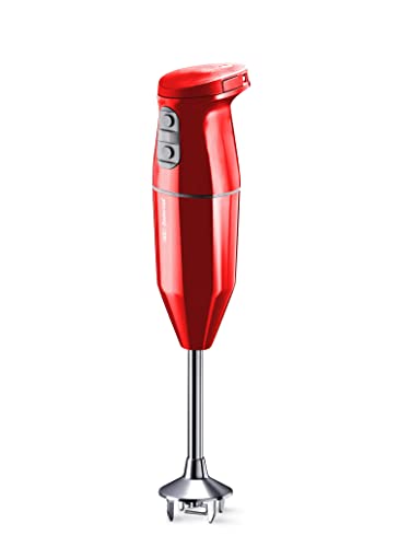 ESGE Zauberstab Cordless, 2500 mAh Li-Ion Akku Stabmixer, Pürierstab, kabellos, bis zu 13.000 U/min, Eintauchtiefe 23 cm (rot) 95102 von ESGE Zauberstab