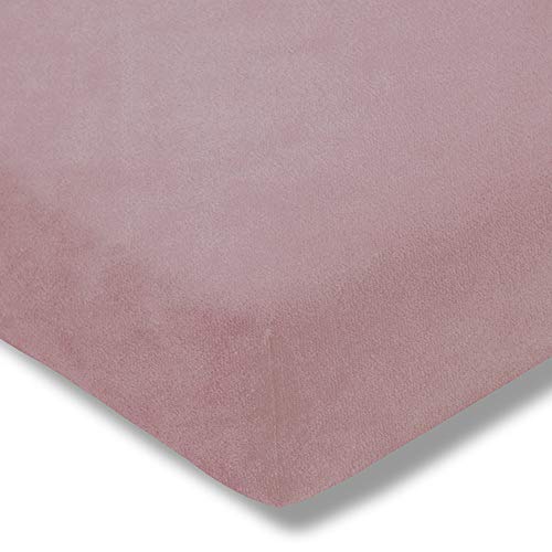 ESTELLA Spannbetttuch Samt Velours | Flieder | Frottee | 200x200 cm | passend für Matratzen 180-200 cm (Breite) x 200 cm (Länge) | trocknerfest und bügelfrei | 80% Baumwolle 20% Polyester von ESTELLA