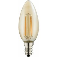 Etc-shop - led Retro Filament Leuchtmittel Vintage Leuchtmittel E14 Kerze Glühbirne, Glas Amber, 4 Watt 350 Lumen 2200 Kelvin warmweiß, DxH 3,5x9,8 cm von ETC-SHOP
