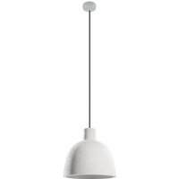 Hängeleuchten Beton weiß Hängelampe Esszimmer Pendel Lampe Kuppel Design Deckenstrahler, 1x E27 max. 60W, DxH 28x100 von ETC-SHOP