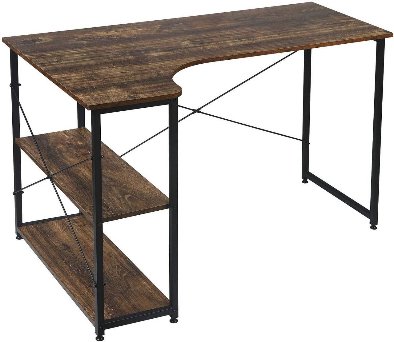 EUGAD Schreibtisch, Arbeitstisch mit Bücherregal Holz 120x74x71,5 cm von EUGAD