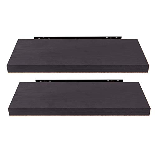 EUGAD Wandregal Wandboard 2er Set Hängeregal Holz Board Modern Schwarz Holzdeko 80x22,9x3,8cm 0126QJ-2 von EUGAD