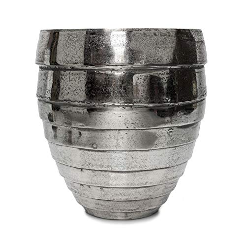 EUROCINSA Ref. 27301 Vase Taj, Aluminium, Natur, 37 cm von EUROCINSA