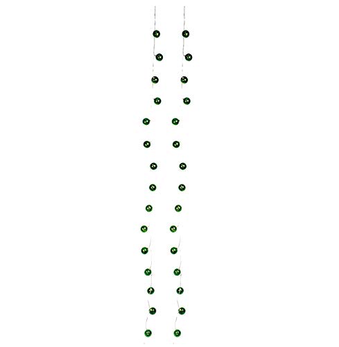 EUROCINSA Ref. 28583 Lichterkette mit 15 Kugeln grün mit Licht (ohne Batterien) 183cm 6 Stück, PVC/LED, Einheitsgröße von EUROCINSA