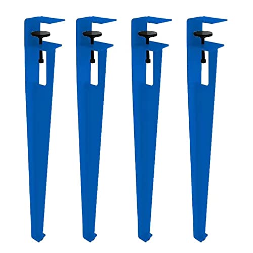 EUTYRG Verstellbare Tischklemmbeine, Möbelfüße aus Metall, Werkbankfuß aus Eisen für Couchtisch, Bank, Esstisch (blau, 76 cm) von EUTYRG