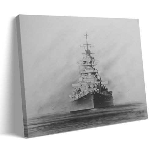 EVMILA Bismarck Schlachtschiff-Poster, dekoratives Gemälde, Leinwand, Wandposter und Kunstdruck, modernes Familienschlafzimmer-Dekor-Poster, 60 x 90 cm von EVMILA