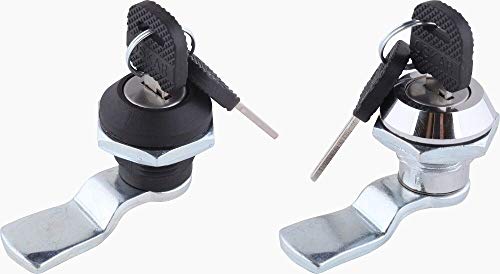 Schaltschrankschloss Drehriegel Zylinderschloss Verchromt, Schwarz oder Kunststoff mit Universal oder Spezialschlüssel (M063) (Verchromt Spezialschlüssel (11)) von EWH-Shop