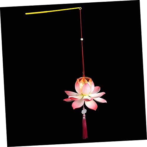 EXCEART 1 Satz Lotuslampe Hanfu-zubehör Für Chinesische Kostüme Partei Hängen Led-Lampe Hängende Papierlaternen Partyszene Laterne Kunstbedarf Legierung Hängende Blumen Kind Rosa von EXCEART