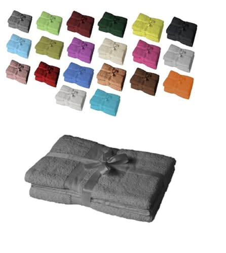 EXKLUSIV HEIMTEXTIL Handtuch Spar Set Baumwolle 500 g/m² Anthrazit 4 x Duschtuch 70 x 140 cm von EXKLUSIV HEIMTEXTIL