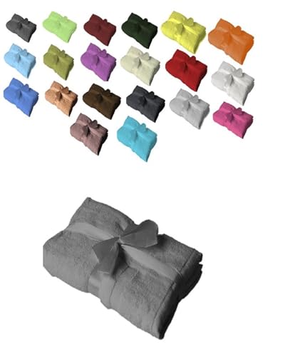 EXKLUSIV HEIMTEXTIL Handtuch Spar Set Baumwolle 700 g/m² Anthrazit 4 x Badvorleger 50 x 80 cm von EXKLUSIV HEIMTEXTIL