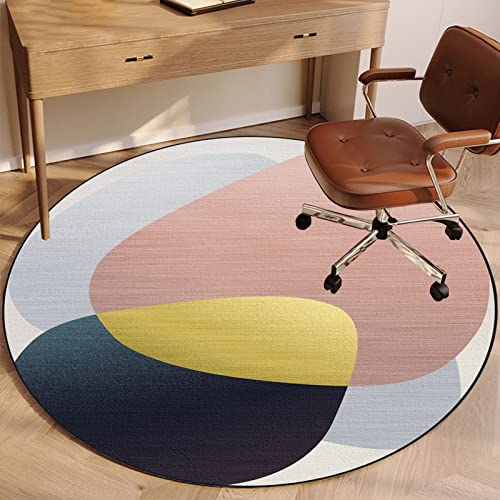 EYZO Runde Stuhlmatten 120 cm Bodenschutzmatte für Hartböden, Bürostuhl Unterlage Gaming Teppich, Schreibtischstuhl Unterlage, rutschfeste Schutzmatte Bürostuhl für Zuhause Büro Schlafzimmer Chairmat von EYZO