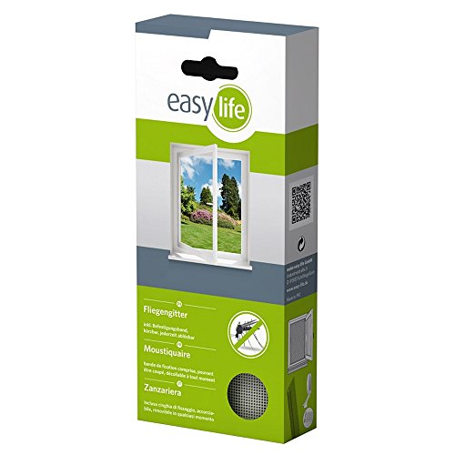 easy life® Fliegengitter für Fenster 1,30 x 1,50 m weiß durchsichtig - perfekter Schutz vor Insekten von Nutritrust