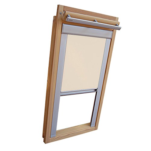 Easy-Shadow Dachfenster Verdunkelungsrollo Komfort Rollo Thermo für Typ Roto WDF 847 H SR Größe 10/11 - in der Farbe creme von Easy-Shadow