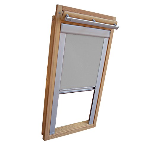 Easy-Shadow Dachfenster Verdunkelungsrollo Komfort Rollo für Typ Roto WDF 735 H 735 K 73_ Größe 11/11 - in der Farbe grau von Easy-Shadow