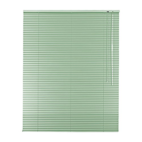 Hochwertige Klemmfix Aluminium Jalousie Rollo Alu Jalousette 120 x 230 cm / 120x230 cm in Farbe mint inkl. 2 Stück Klemmträger/Klemmhalter Träger - Bedienseite rechts // Fensterjalousie Klemmjalousie Easy&Fix montiert von Easy-Shadow