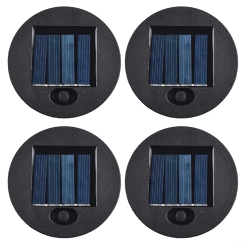 Solarleuchten Ersatz Top LED Solarpanel, Laterne Deckel Lichter Glühbirne Ersatzteil, für Outdoor Hängelaternen DIY Tischleuchten (D=70 4pcs) von EasyByMall