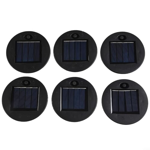 Solarleuchten Ersatz Top LED Solarpanel, Laterne Deckel Lichter Glühbirne Ersatzteil, für Outdoor Hängelaternen DIY Tischleuchten (D=85 6pcs) von EasyByMall