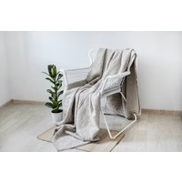 Waffeldecke Aus Naturleinen - Luxuriöser Überwurf Für Bett Oder Couch Perfektes Geburtstagsgeschenk 230 X 240 cm | 90 94 Zoll von EasyLinenCrafts