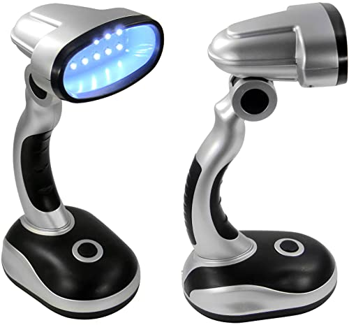 Eaxus® LED Schreibtischlampe ohne Kabel - Helle Tischleuchte, tageslicht Silber von Eaxus