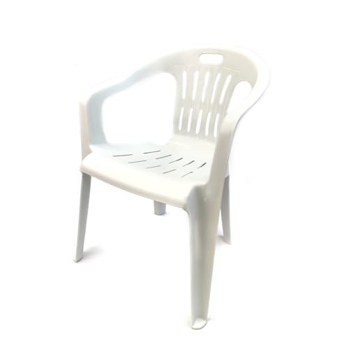 Ecoplast Gartenstühle aus Kunststoff, Weiß, 355x265x500 von Ecoplast