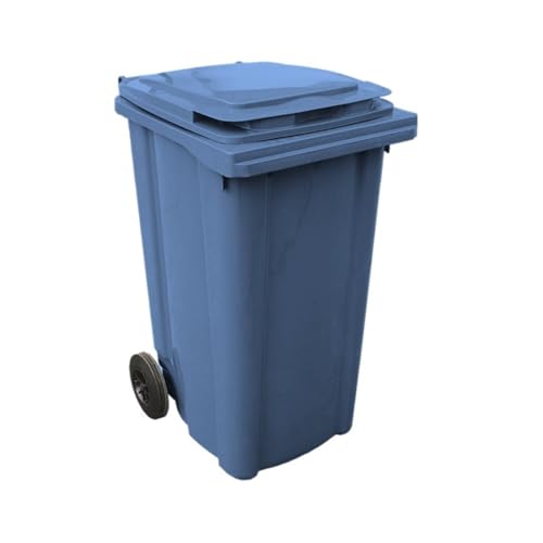 Ecoplast | Mülleimer aus Kunststoff, Mülltonne mit Rädern, 120 l, Blau, 55 x 48 x 94, hergestellt in Italien von Ecoplast