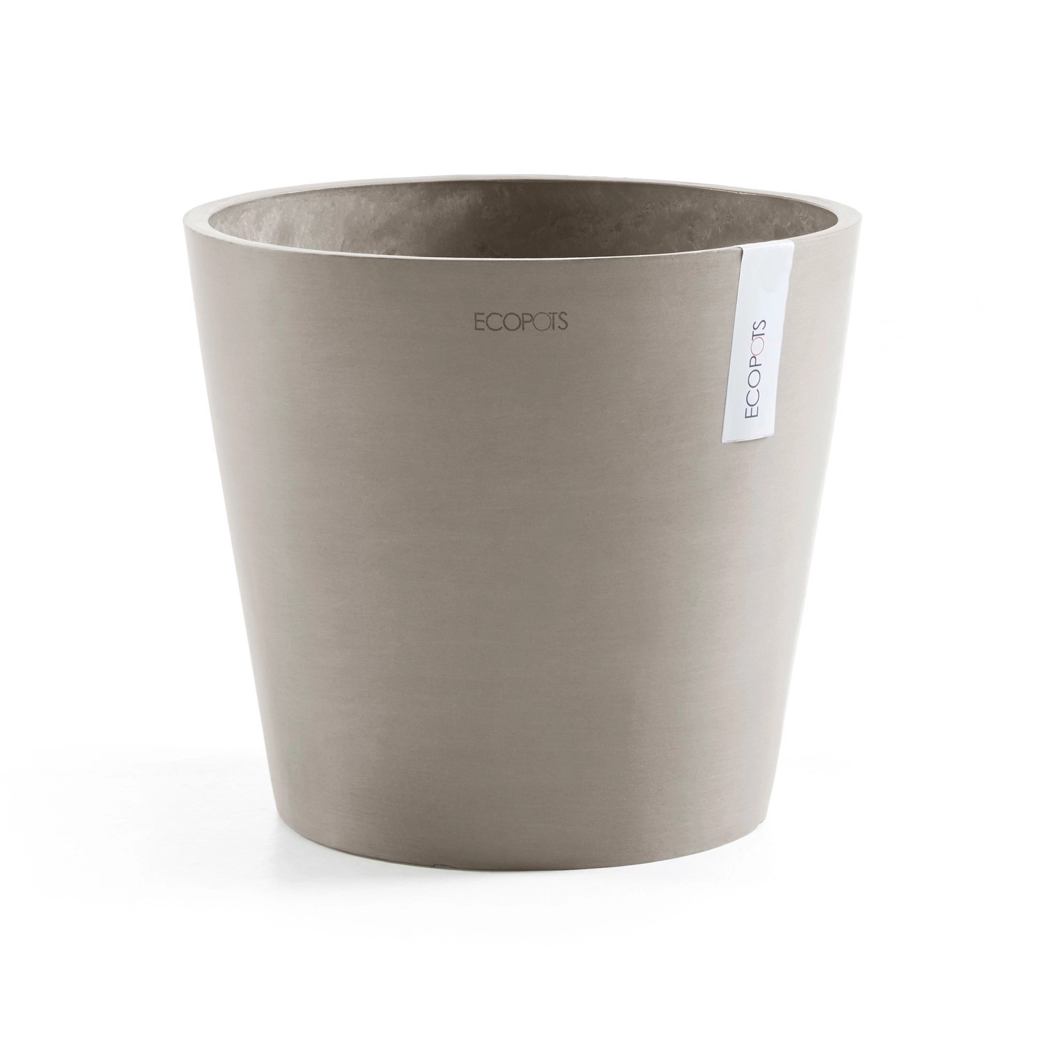 Ecopots Pflanztopf Amsterdam Taupe 40 cm x 35 cm von Ecopots