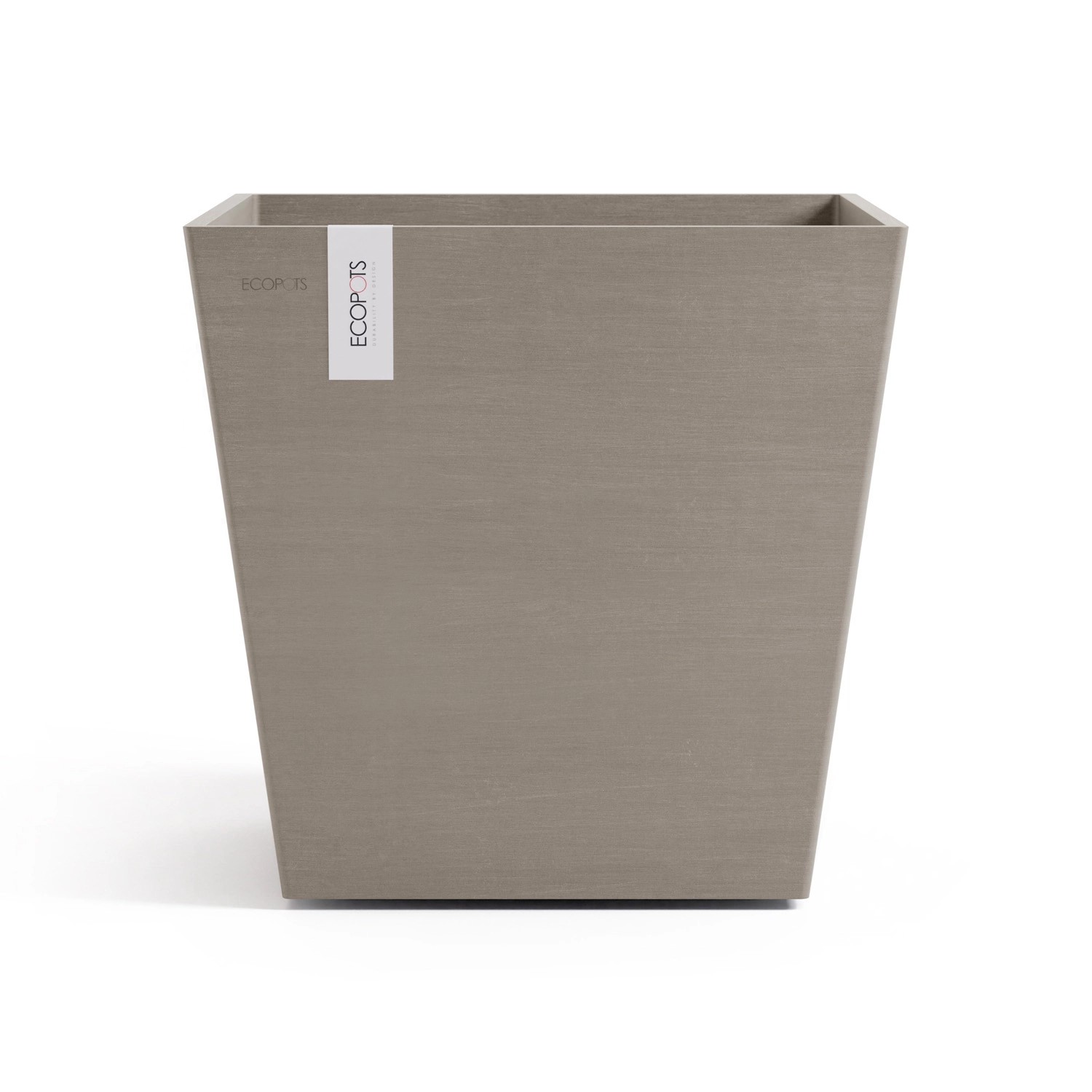 Ecopots Pflanztopf Rotterdam Braungrau 45,4 cm x 44 cm von Ecopots