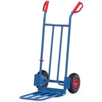 fetra® Paketkarre, mit Klappschaufel, TK 250 kg, Schaufel BxT 400 x 150 mm, Luft-Bereifung von fetra®