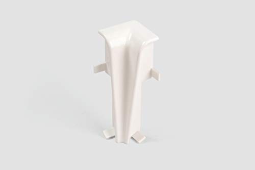 EGGER Innenecke Sockelleiste Universal weiss für einfache Montage von 60mm Laminat Fußleisten | Inhalt 2 Stück | Kunststoff robust | Universal Optik weiß matt von Egger