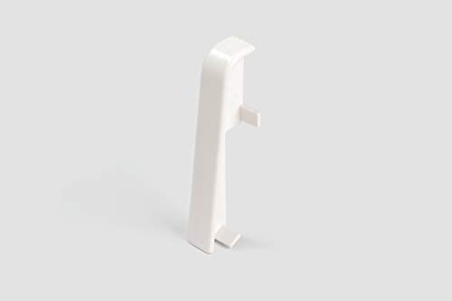 EGGER Verbinder Sockelleiste Universal weiss für einfache Montage von 60mm Laminat Fußleisten | Inhalt 2 Stück | Kunststoff robust | Universal Optik weiß matt von Egger