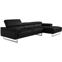 Egoitaliano Ecksofa "Malika", mit Recamiere, inkl. Kopfteilverstellung und chromfarbenen Metallfüßen von Egoitaliano