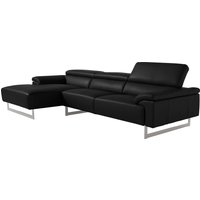 Egoitaliano Ecksofa "Malika", mit Recamiere, inkl. Kopfteilverstellung und chromfarbenen Metallfüßen von Egoitaliano