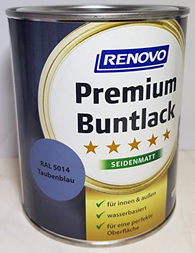 375 ml RENOVO Premium Buntlack seidenmatt, RAL 5014 Taubenblau von Eigenmarke