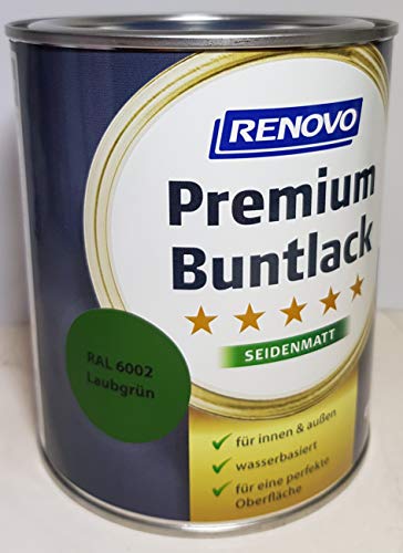 375 ml RENOVO Premium Buntlack seidenmatt, RAL 6002 Laubgruen von Eigenmarke