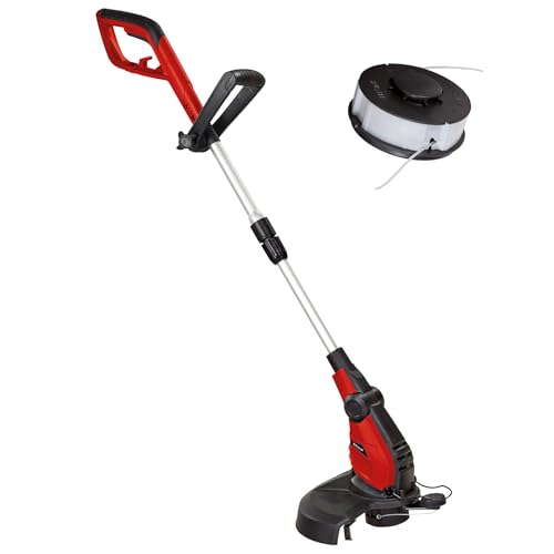 Einhell Elektro Rasentrimmer GC-ET 4530 Set (Motorkopf 4-fach neigbar & 180° drehbar; Alu-Führungsholm stufenlos teleskopierbar, Flowerguard, inkl. Ersatzfadenspule) von Einhell