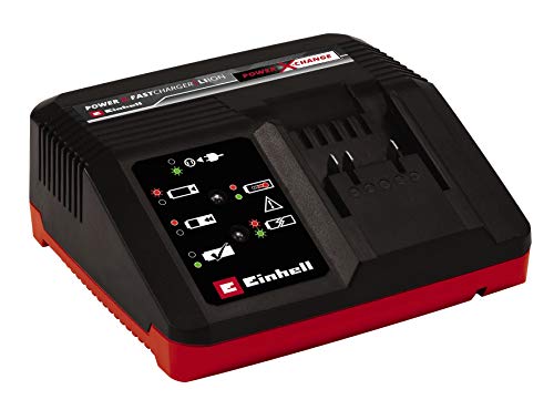 Original Einhell Power X-Fastcharger 4A (Li-Ion, für alle Power X-Change Akkus verwendbar, 4-Ampere Schnellladetechnologie, Akkuüberwachung für optimalen Ladevorgang) von Einhell